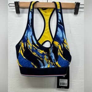 Fourlaps Circuit Sports Bra Twisted Acrylic Cerulean XS NWT Workout Athletic Top
